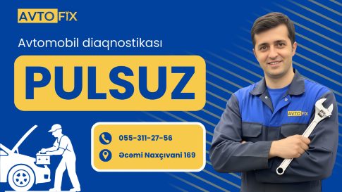 Avtofix servis mərkəzində avtomobil diaqnostikası PULSUZ! 🤩