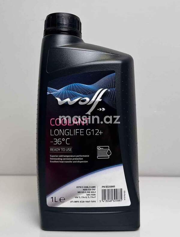 Qırmızı antifriz WOLF G12+ - 1 L