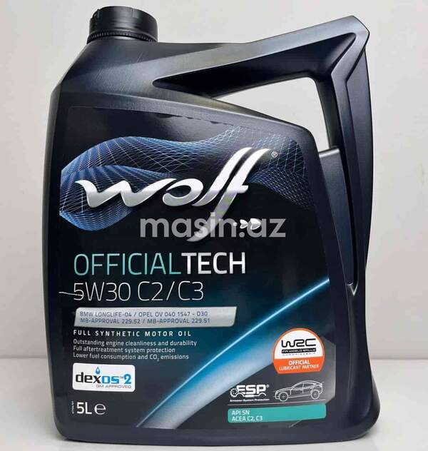 Motor yağı Wolf 5W30 - 5 L