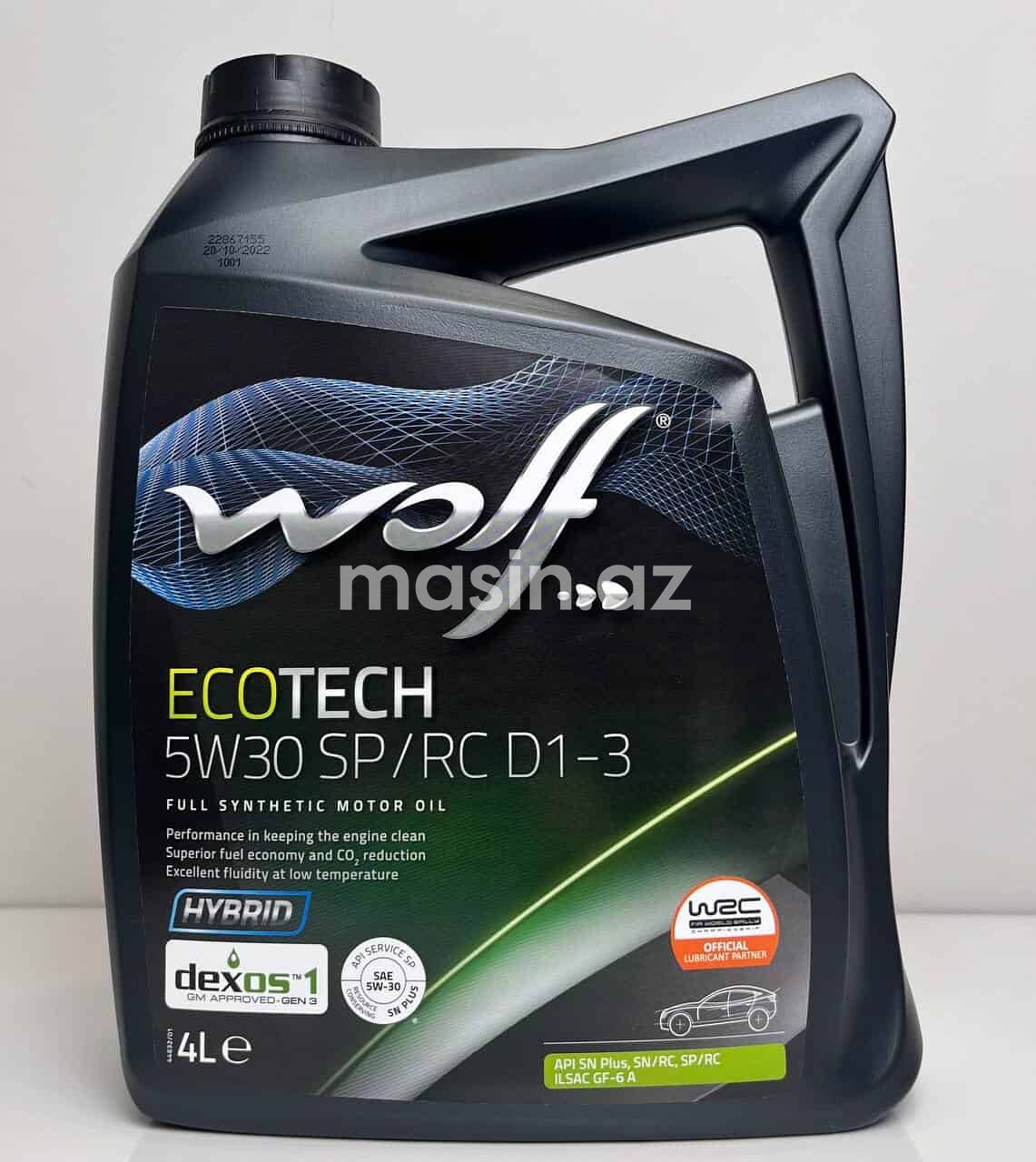 Motor yağı Wolf 5W30 - 4 L